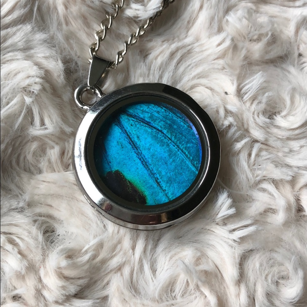 Natural Butterfly wing necklace